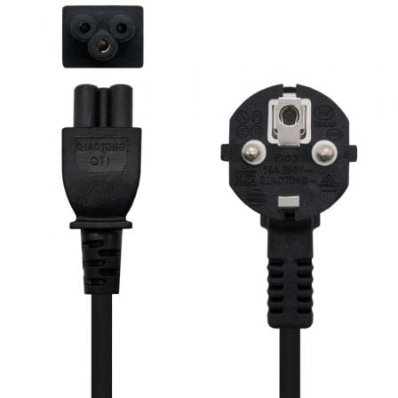 Cable Alimentación Trébol Nanocable 10.22.0302-L200/ Schuko Macho